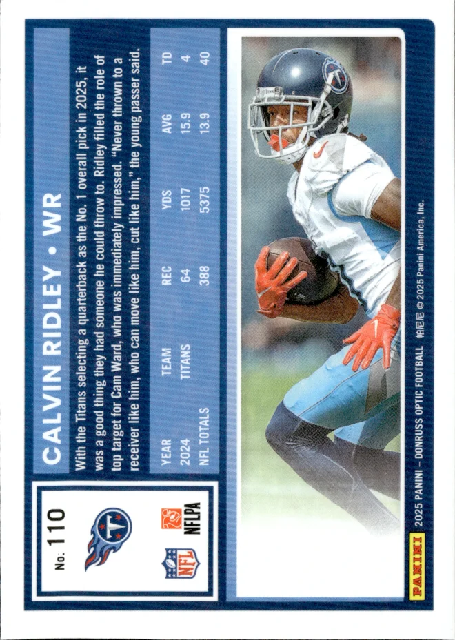 Calvin Ridley card back