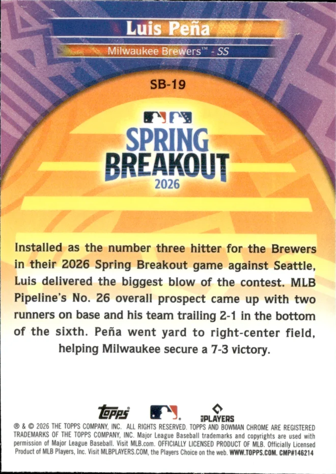 Luis Peña card back