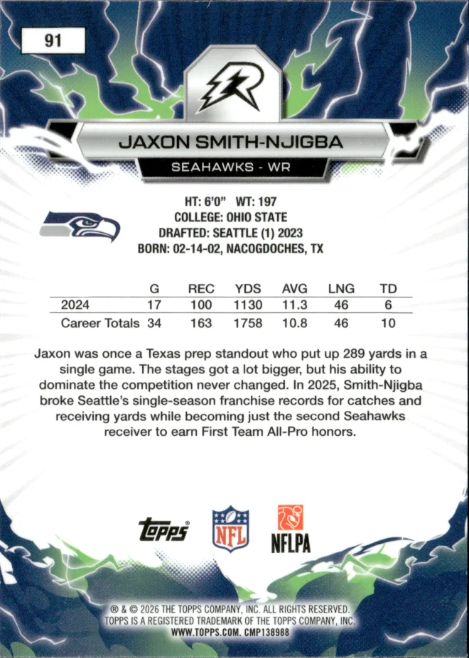 Jaxon Smith-Njigba card back