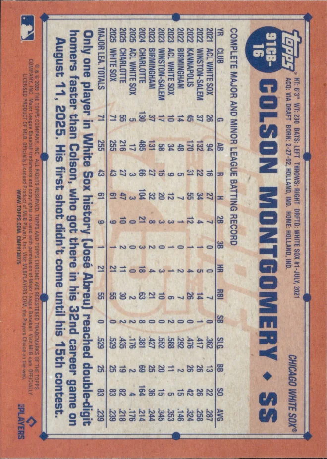 Colson Montgomery card back