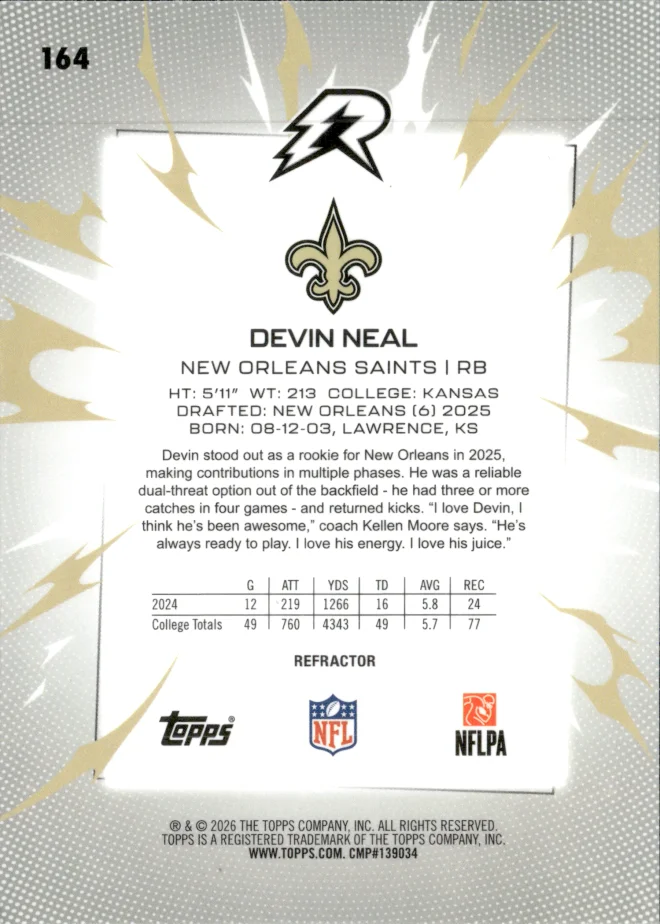 Devin Neal card back
