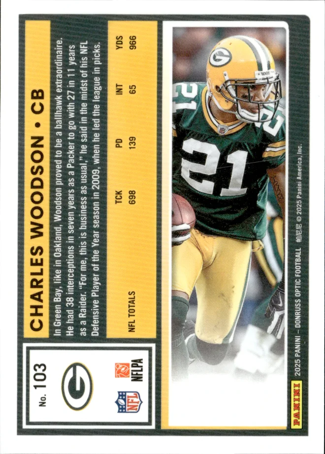 Charles Woodson card back