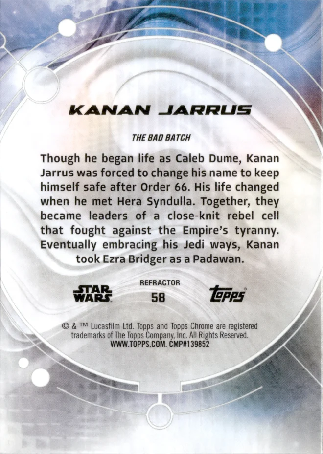 Kanan Jarrus card back