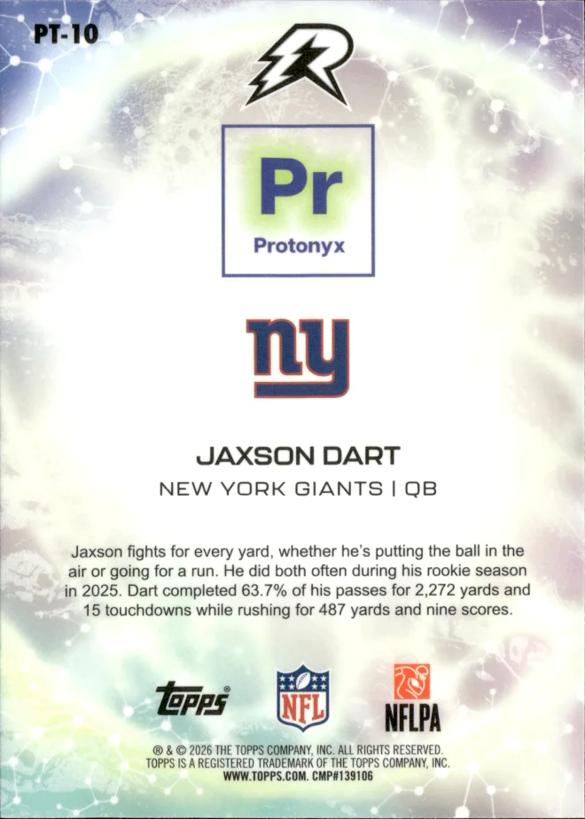 Jaxson Dart card back