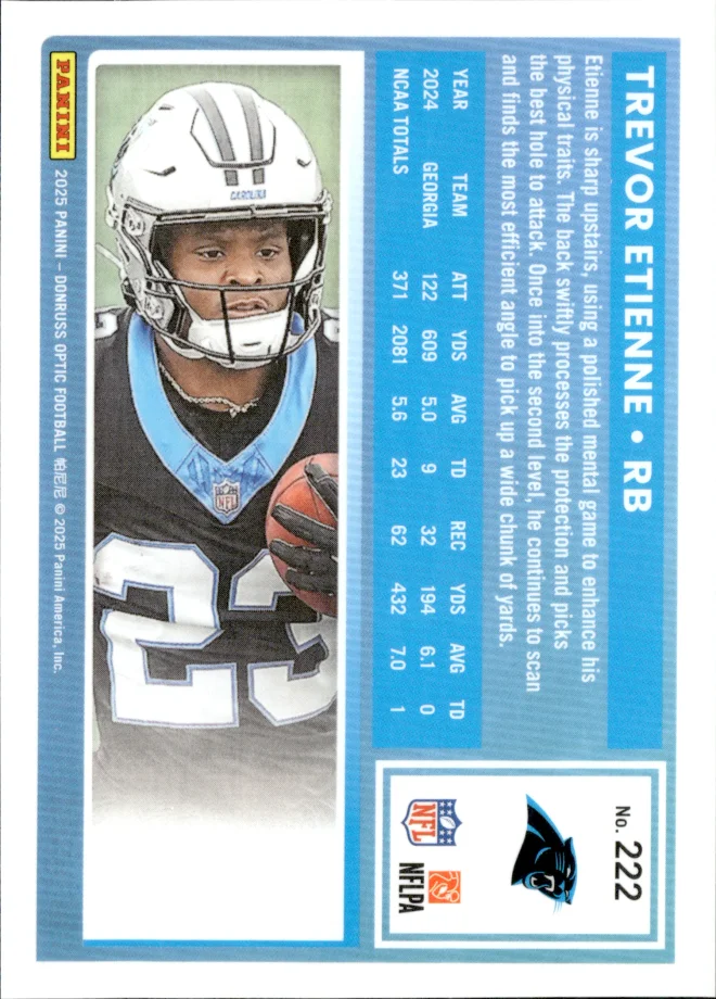 Trevor Etienne card back