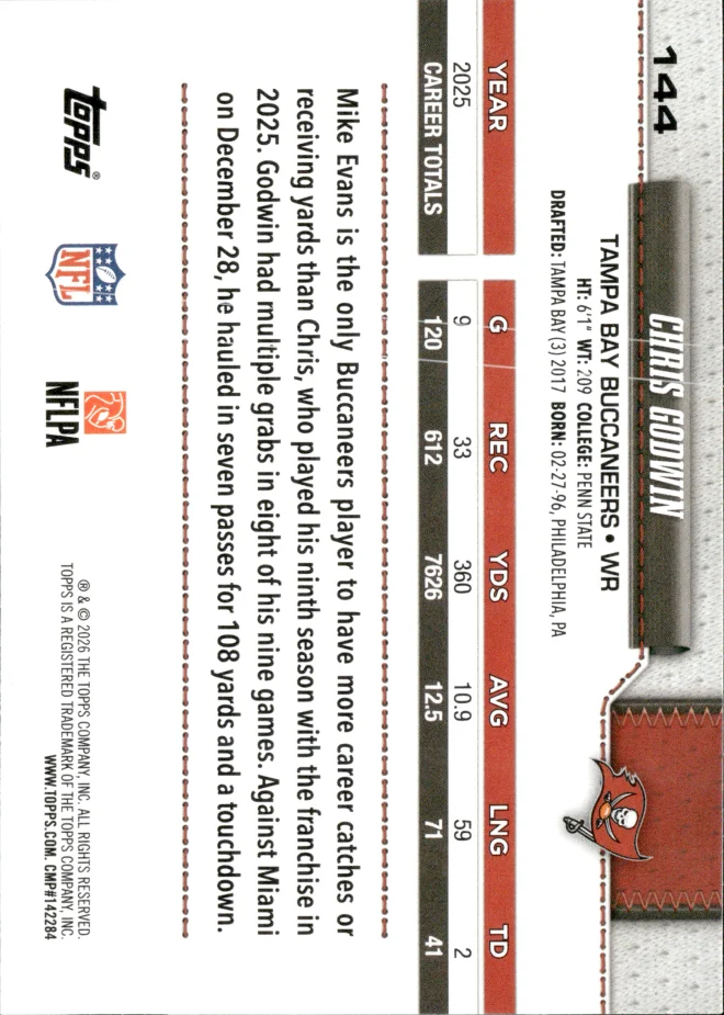 Chris Godwin card back