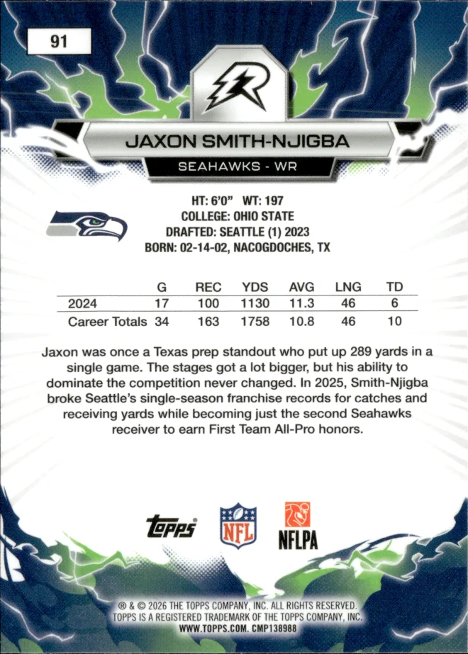 Jaxon Smith-Njigba card back
