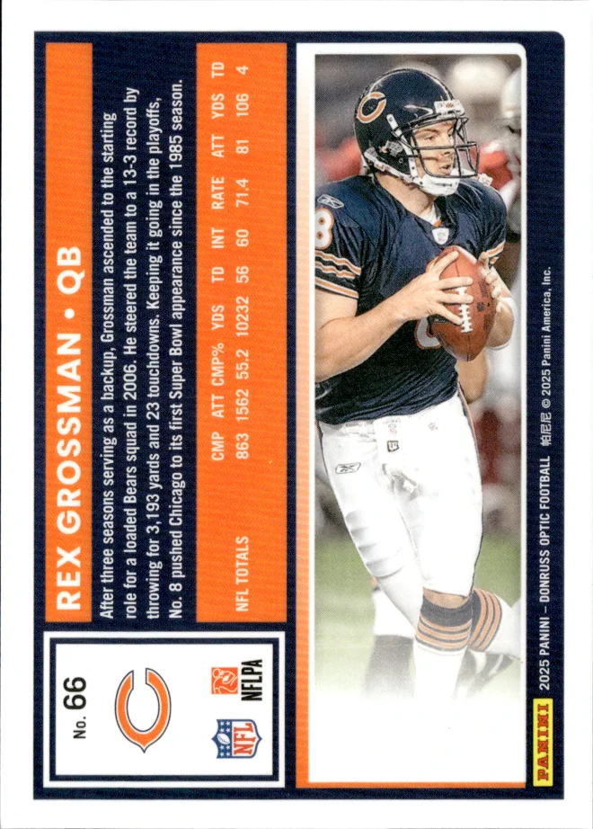 Rex Grossman card back