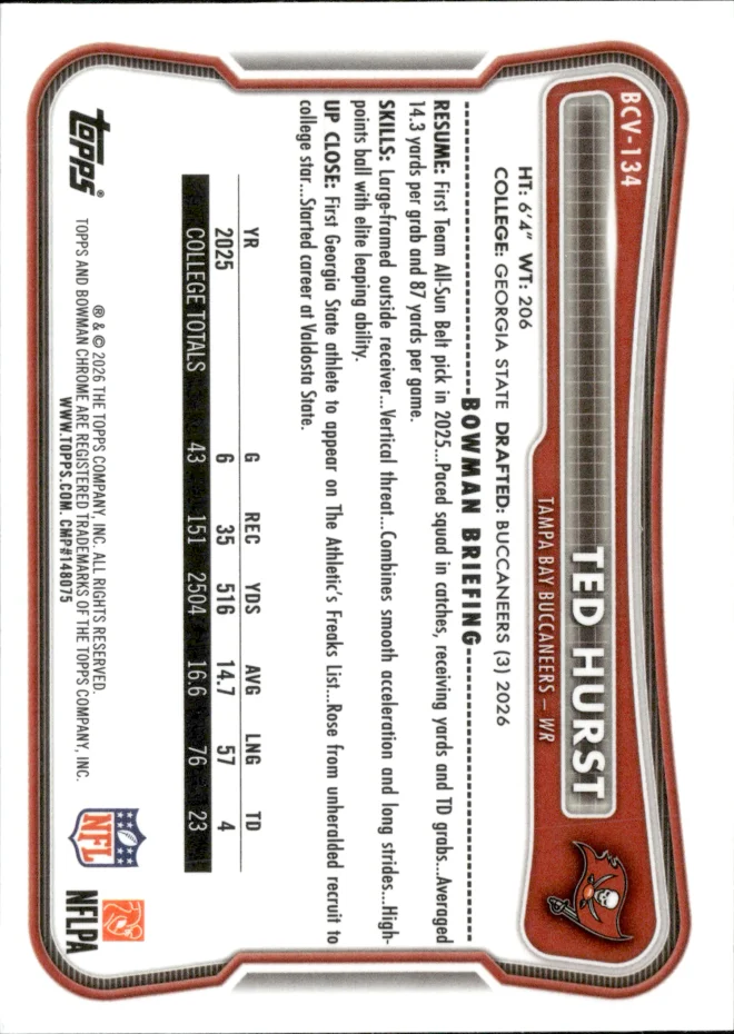 Ted Hurst card back