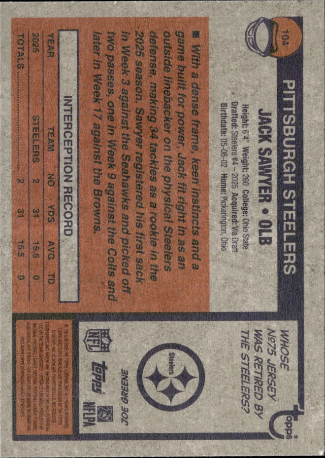 Jack Sawyer card back