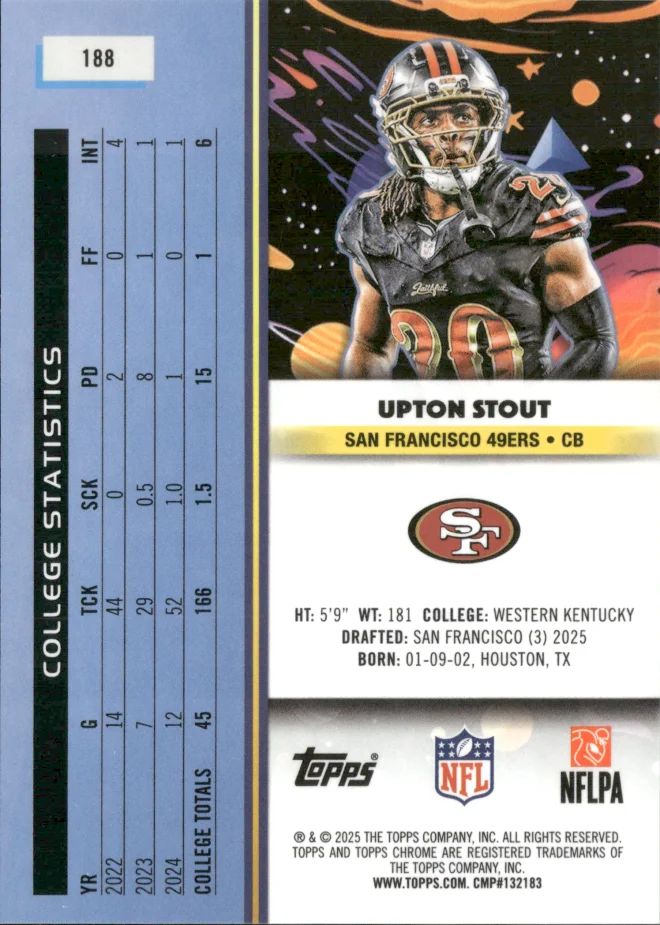 Upton Stout card back