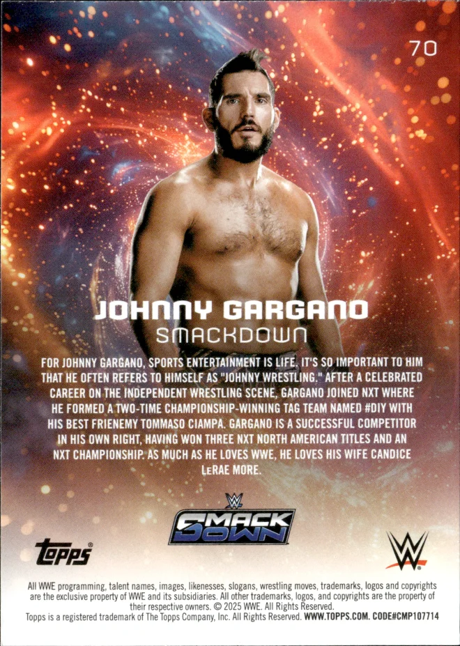Johnny Gargano card back