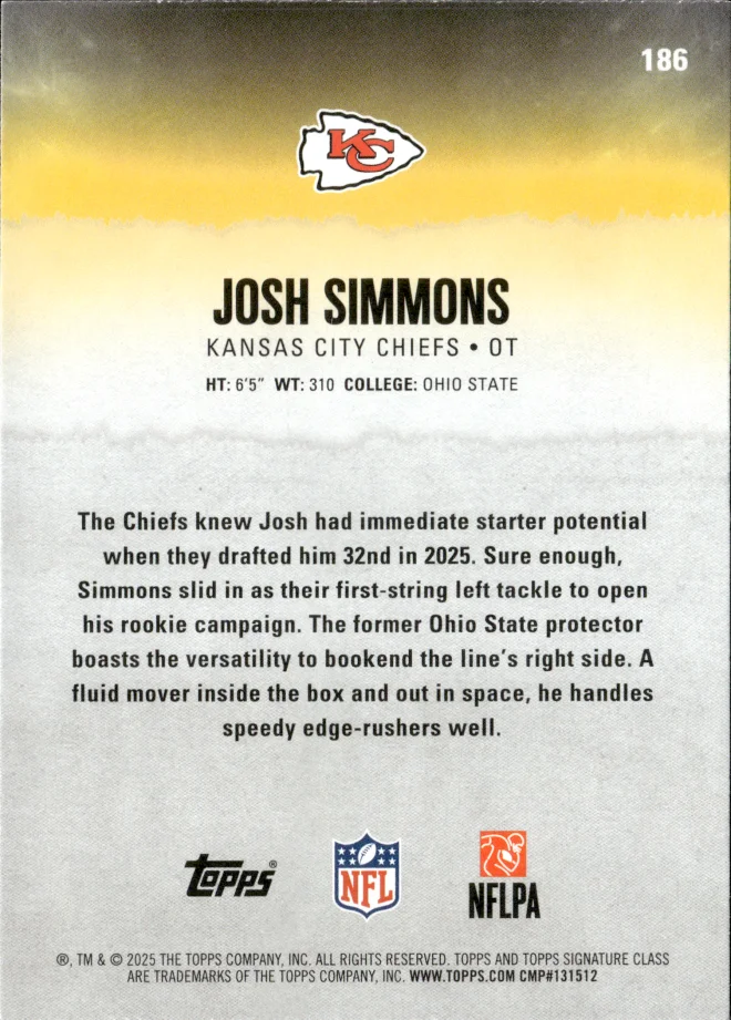 Josh Simmons card back