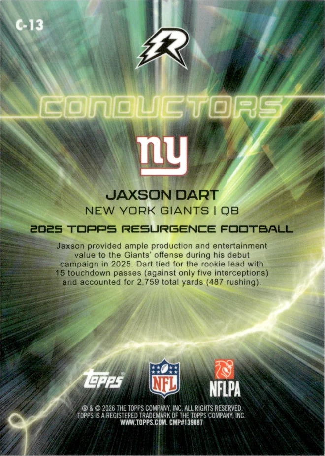 Jaxson Dart card back