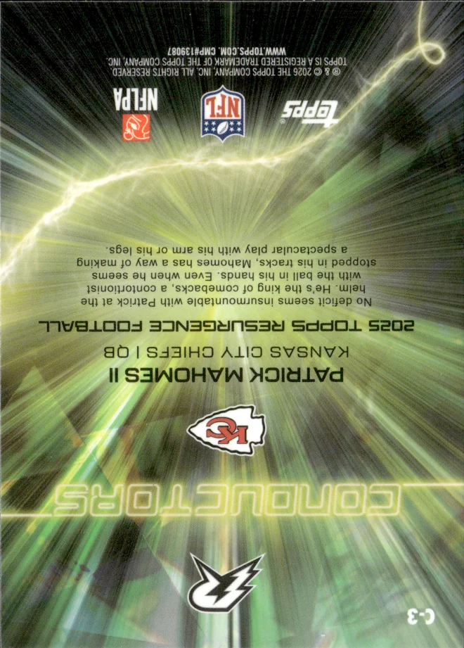 Patrick Mahomes II card back