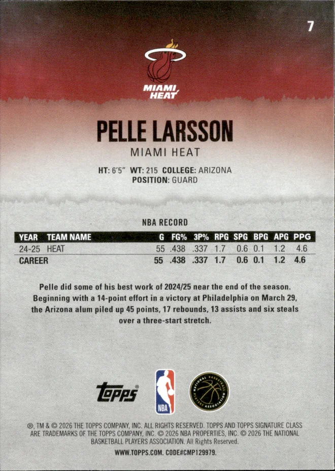Pelle Larsson card back