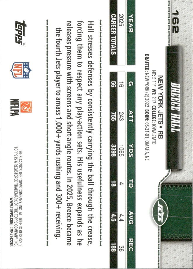 Breece Hall card back