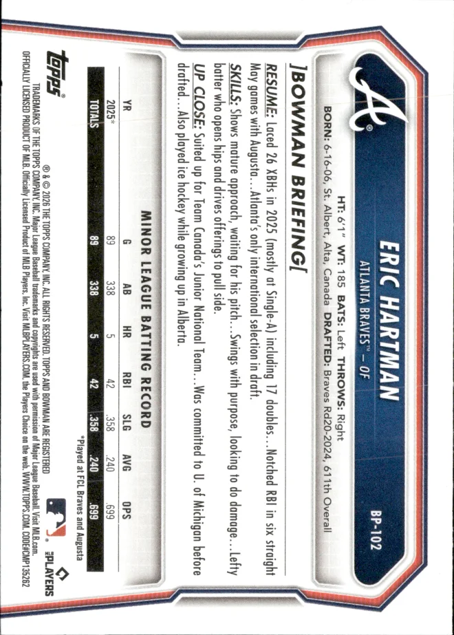 Eric Hartman card back
