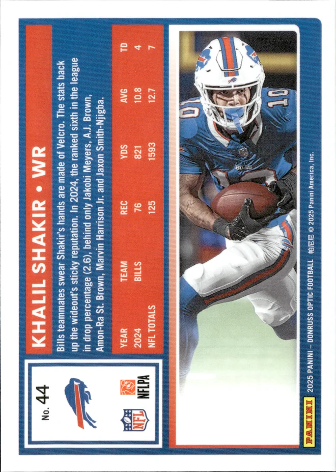 Khalil Shakir card back