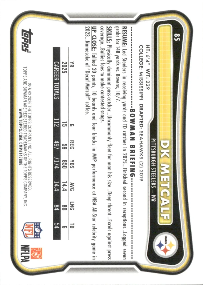 DK Metcalf card back
