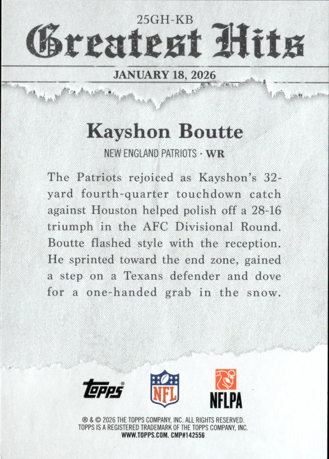 Kayshon Boutte card back
