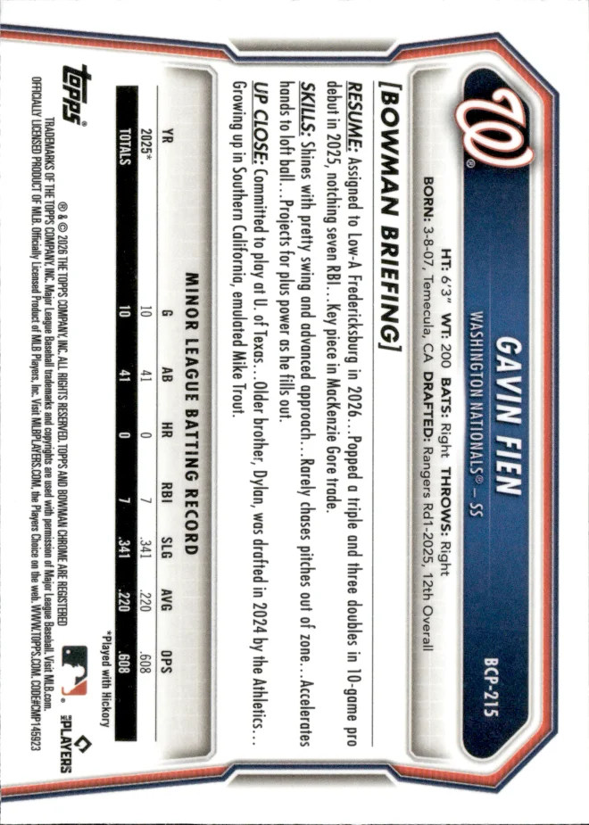 Gavin Fien card back