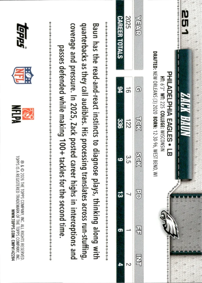Zack Baun card back