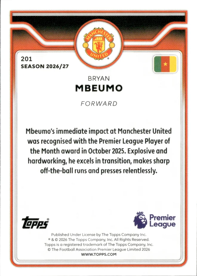 Bryan Mbeumo card back