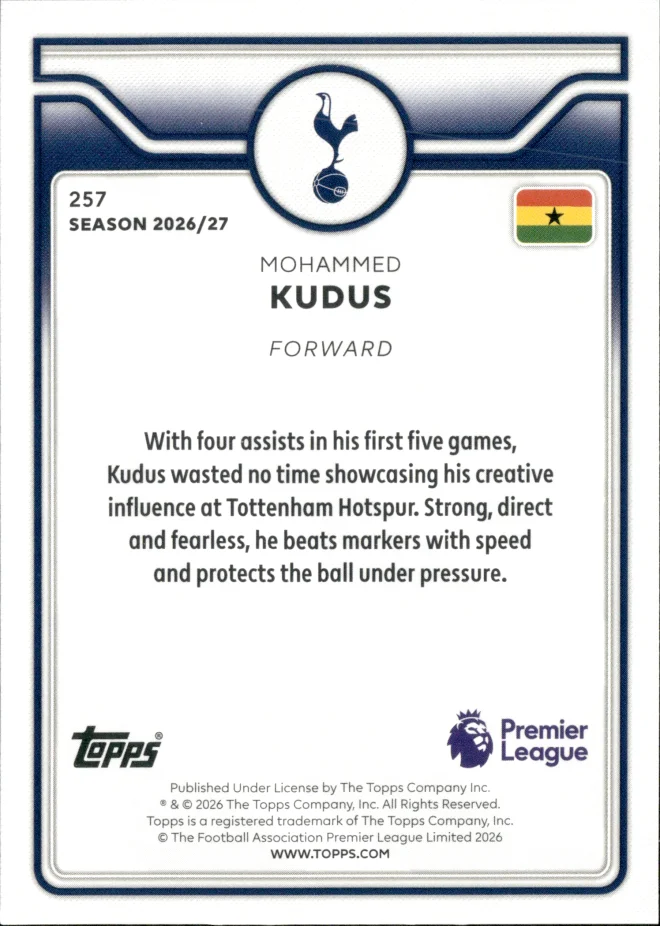 Mohammed Kudus card back