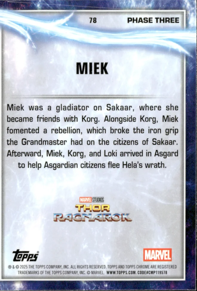 Miek card back