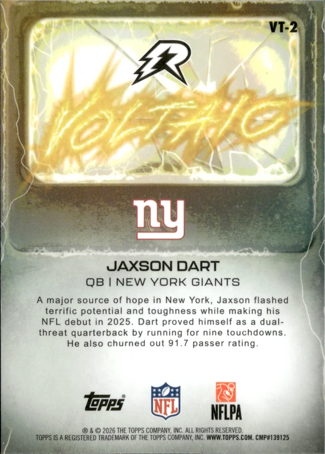 Jaxson Dart card back