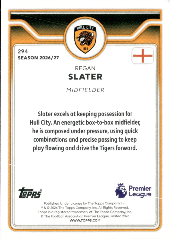 Regan Slater card back