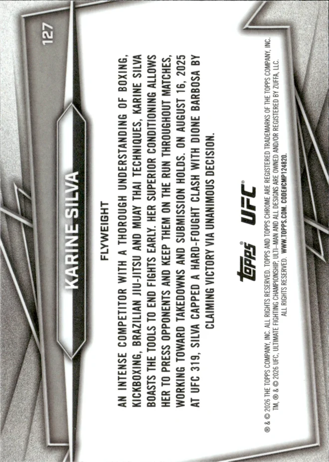 Karine Silva card back