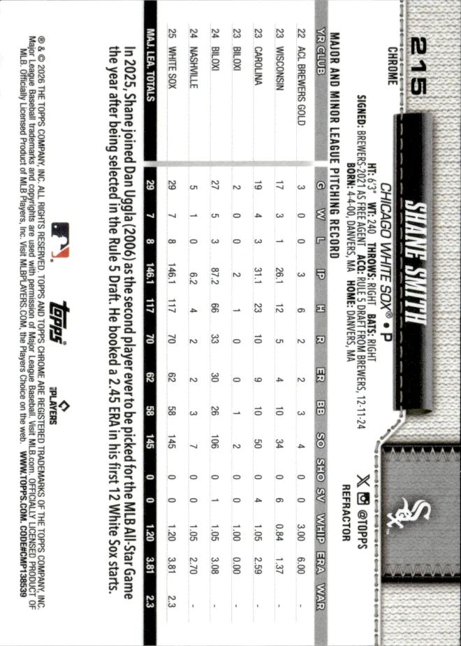Shane Smith card back