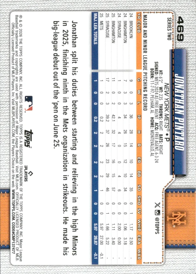Jonathan Pintaro card back