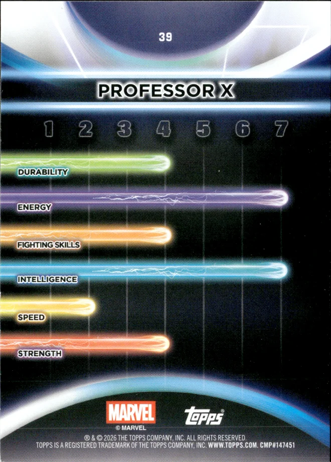 Professor X card back