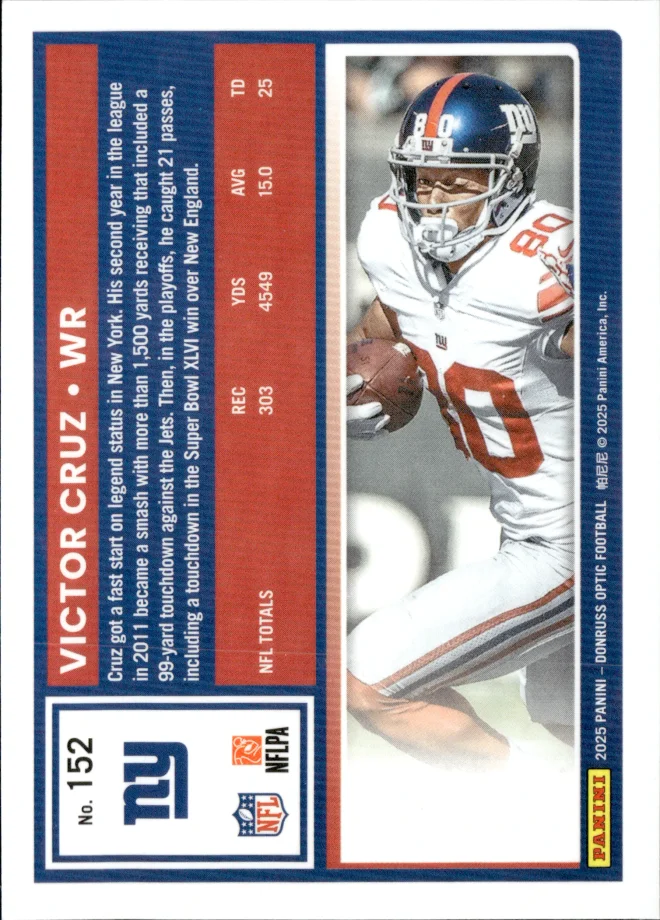 Victor Cruz card back