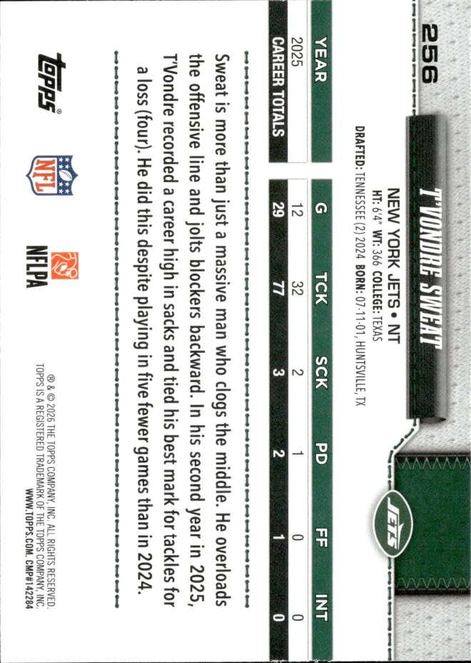 T'Vondre Sweat card back