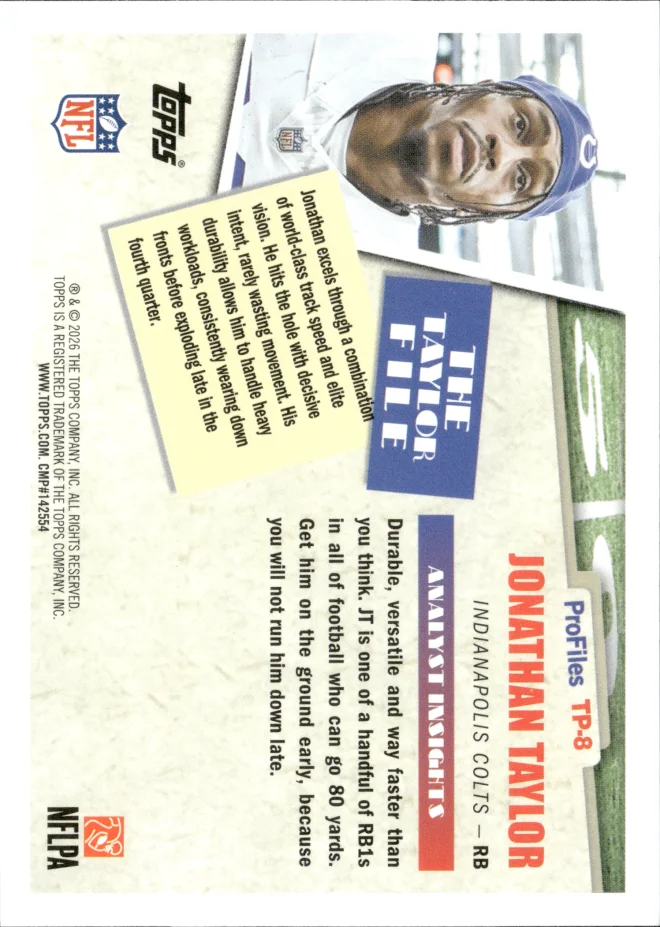 Jonathan Taylor card back