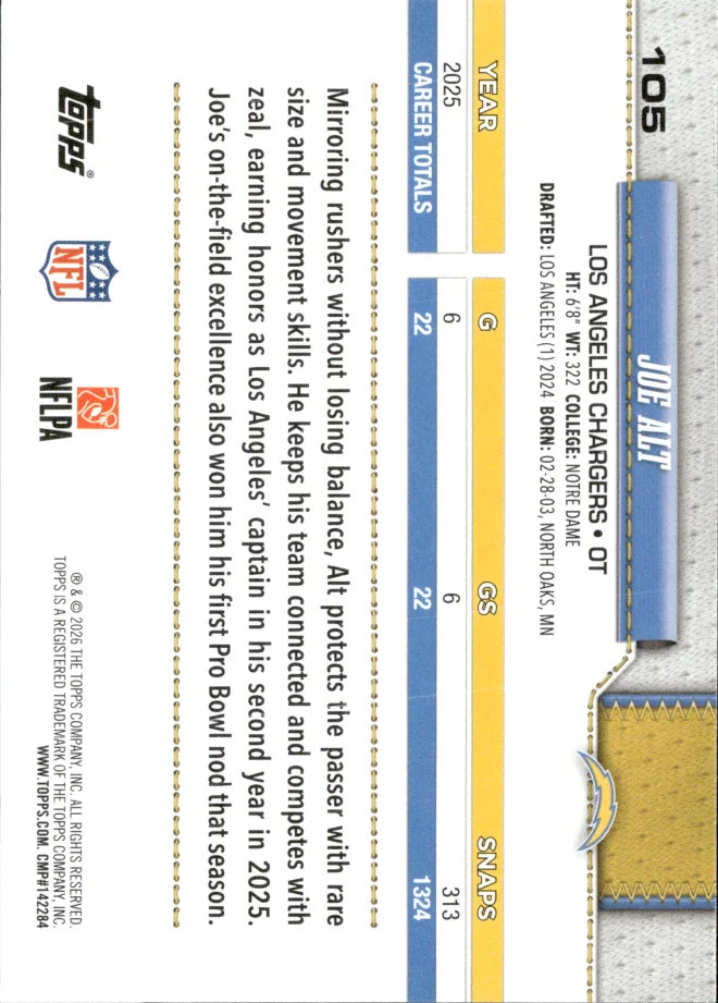 Joe Alt card back