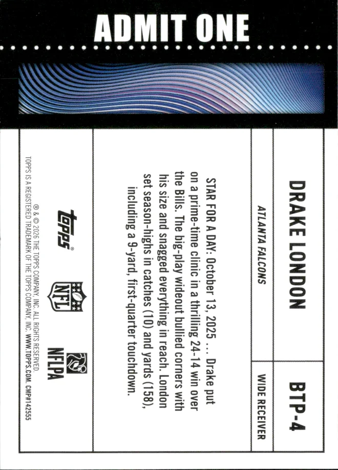 Drake London card back