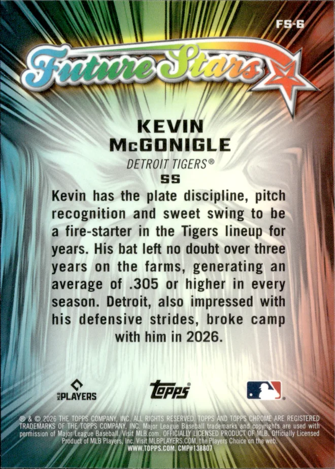 Kevin McGonigle card back