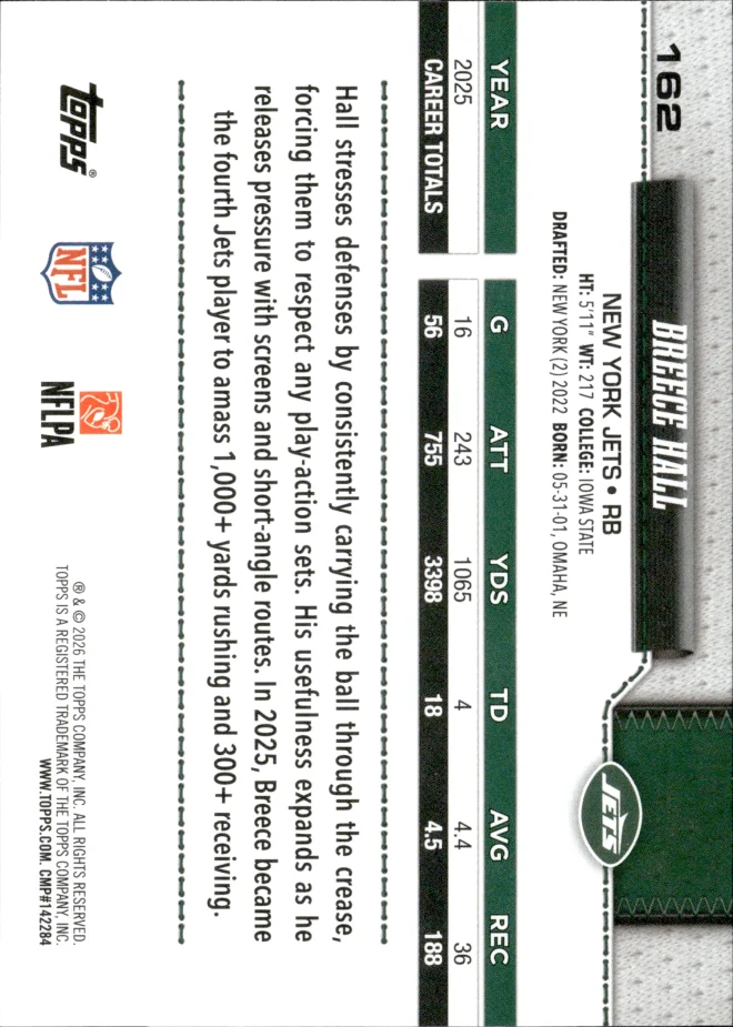 Breece Hall card back