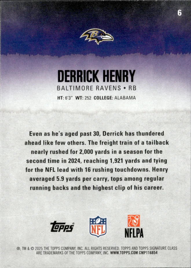 Derrick Henry card back
