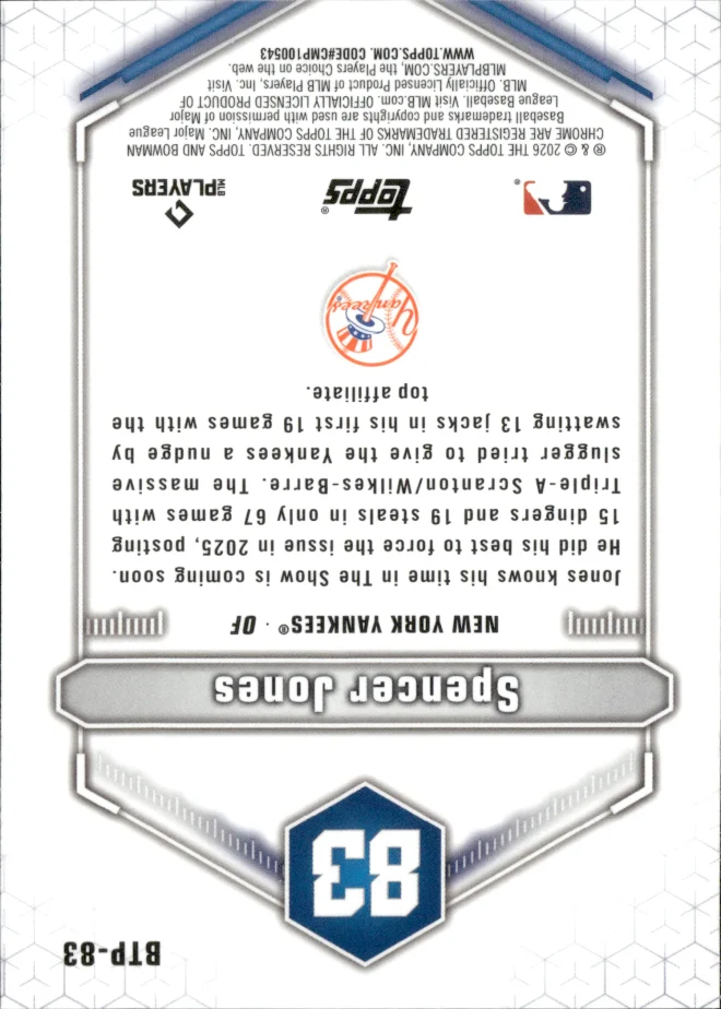 Spencer Jones card back