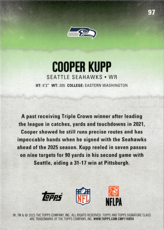 Cooper Kupp card back