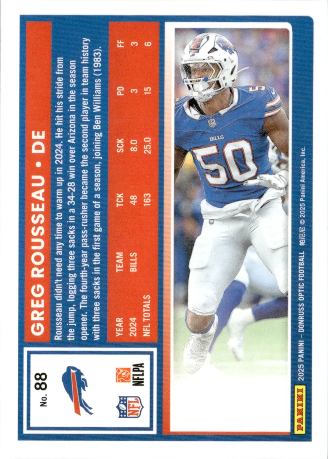 Greg Rousseau card back