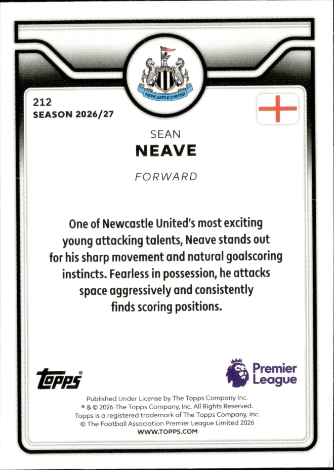 Sean Neave card back