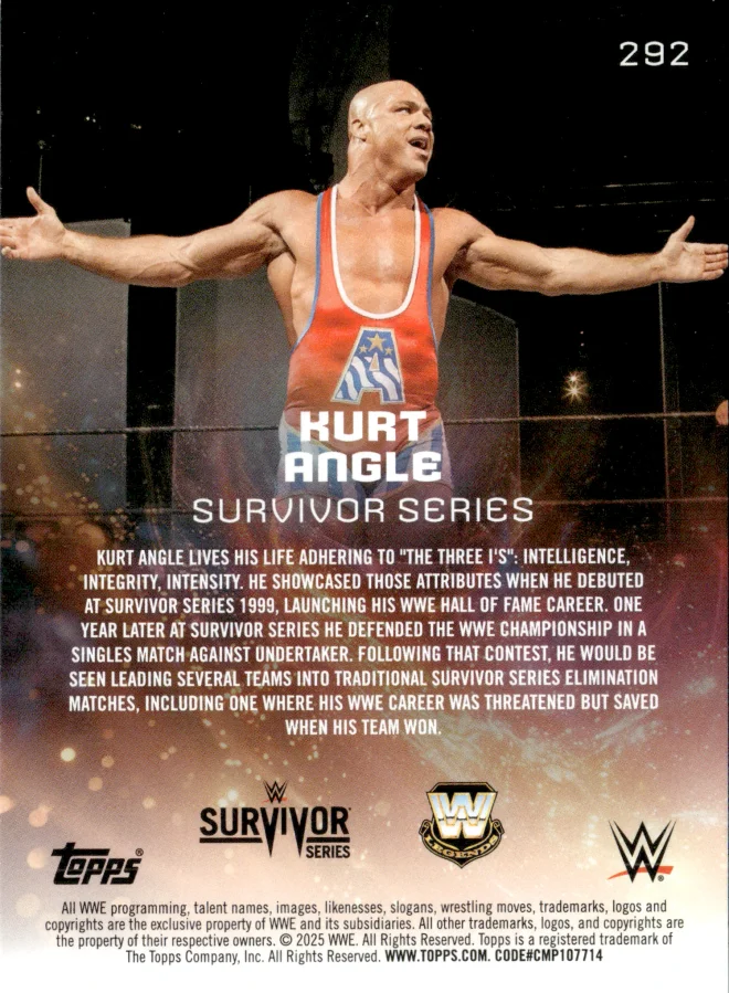 Kurt Angle card back