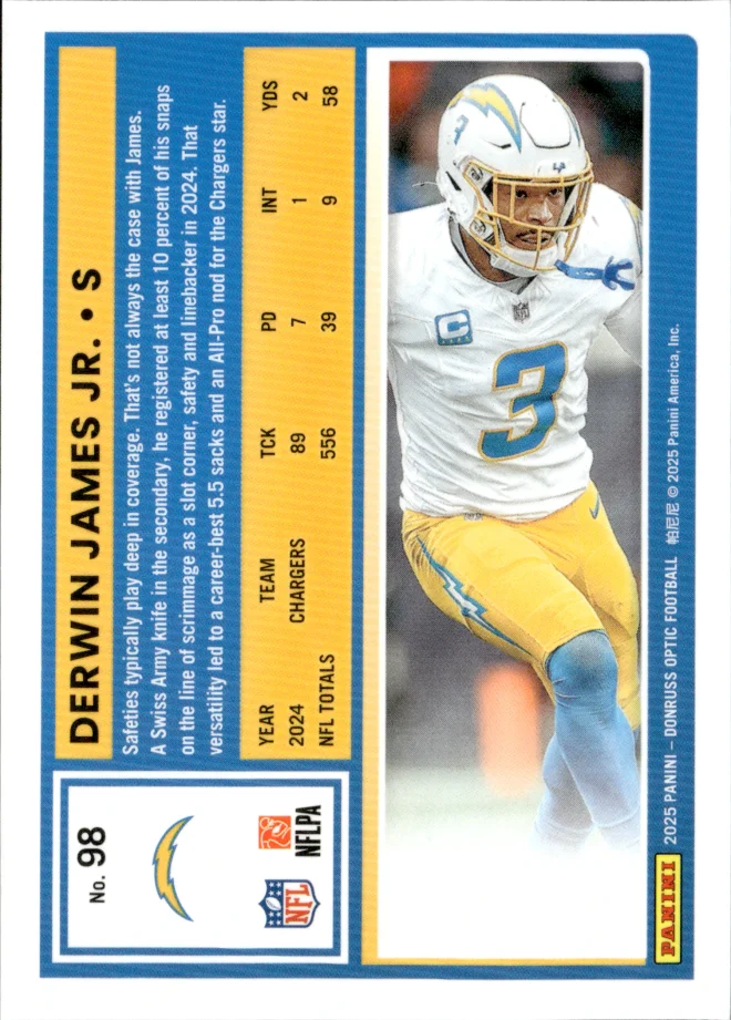 Derwin James Jr. card back